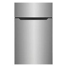 Frigidaire FFHT1822UV 18 cu. ft. top freezer refrigerator with adjustable glass shelves and LED lighting.