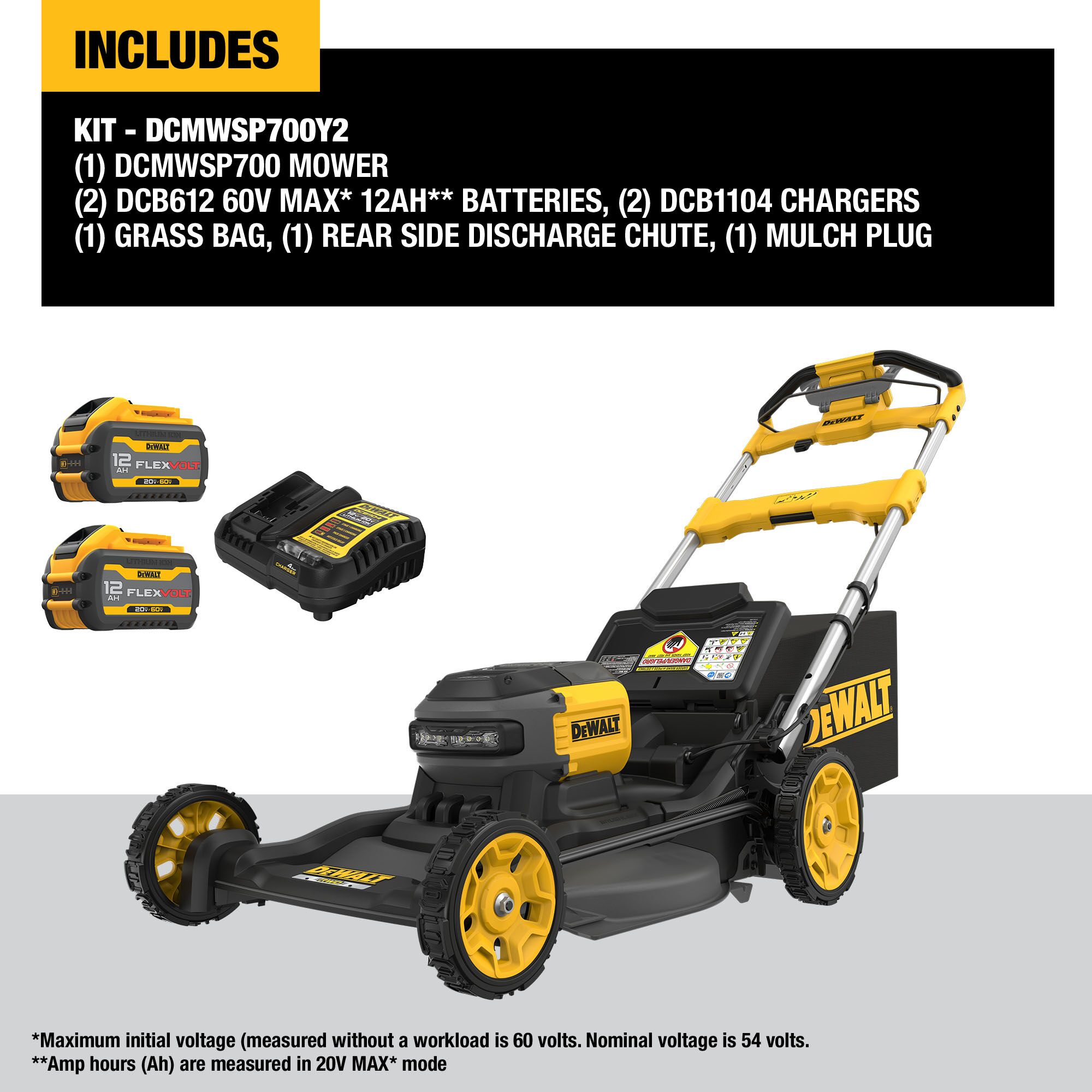 Cortacésped DEWALT DCMWSP700Y2 - Imagen 5
