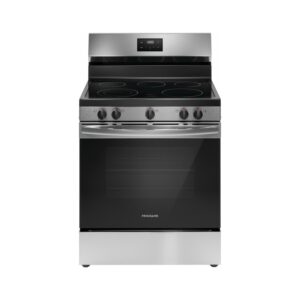 Frigidaire FCRE3052BS 30-inch electric range — estufa eléctrica Frigidaire FCRE3052BS de 30 pulgadas