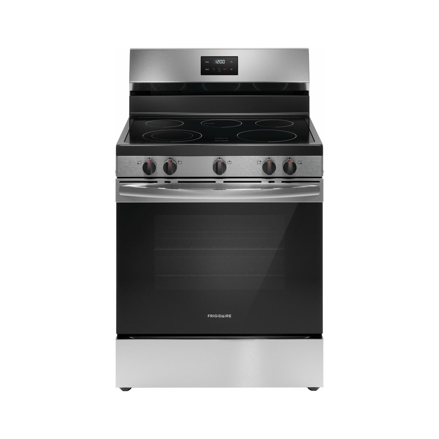 Frigidaire FCRE3052BS 30-inch electric range — estufa eléctrica Frigidaire FCRE3052BS de 30 pulgadas