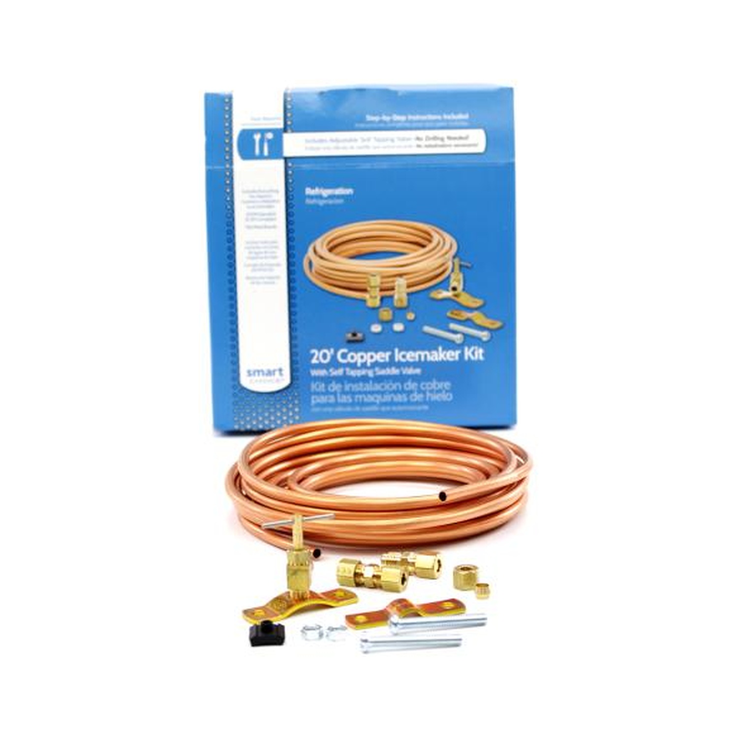 Kit de línea de agua de cobre para refrigerador 5304490717 — Frigidaire 5304490717 20 ft copper refrigerator waterline kit