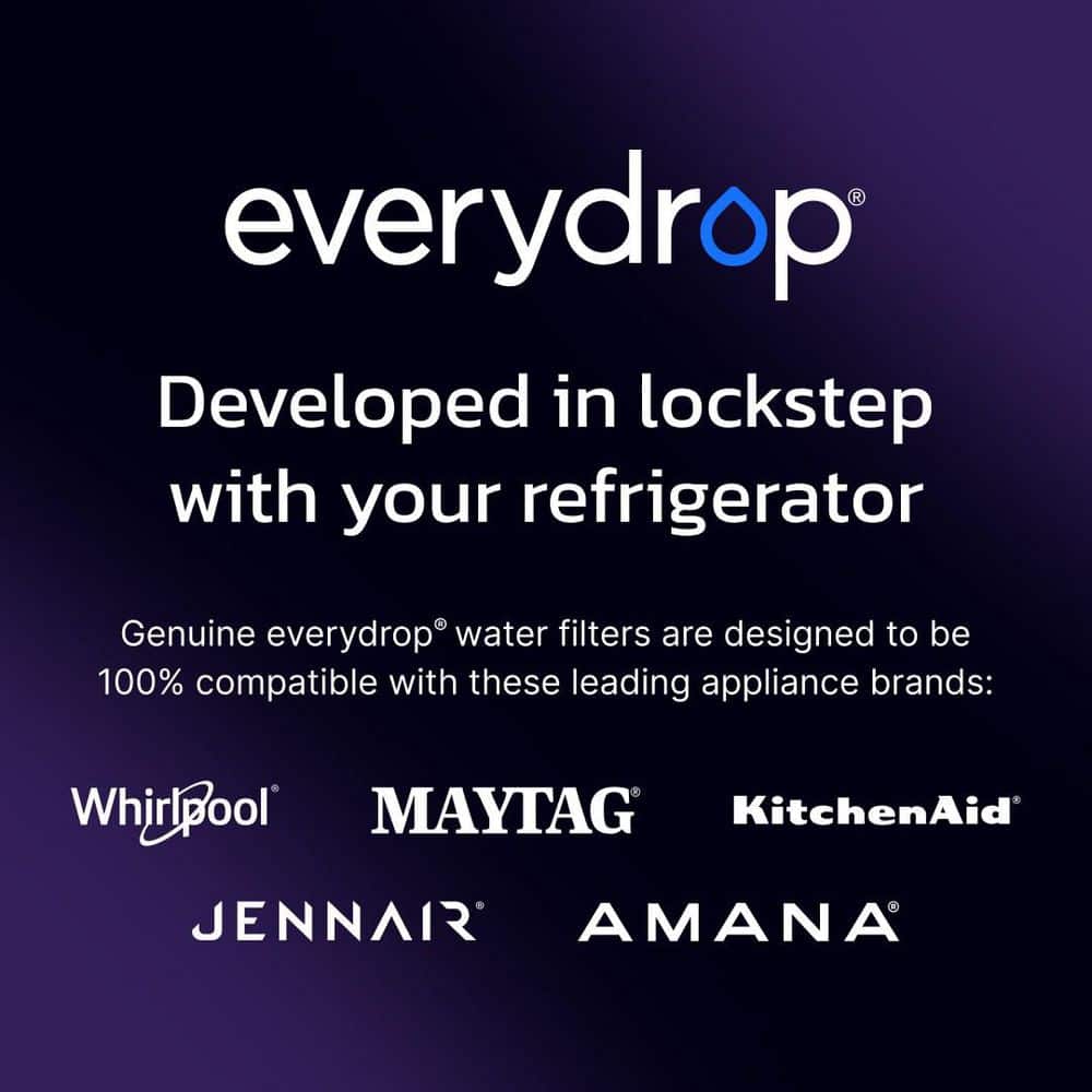 Genuine everydrop filters compatible with Whirlpool, Maytag, KitchenAid, JennAir and Amana refrigerators