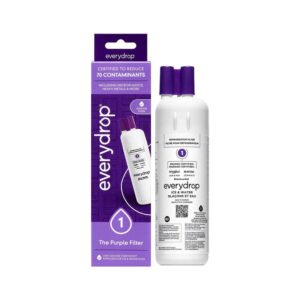 everydrop EDR1RXD1 refrigerator water filter — Purple Filter, box and cartridge (Filter 1)