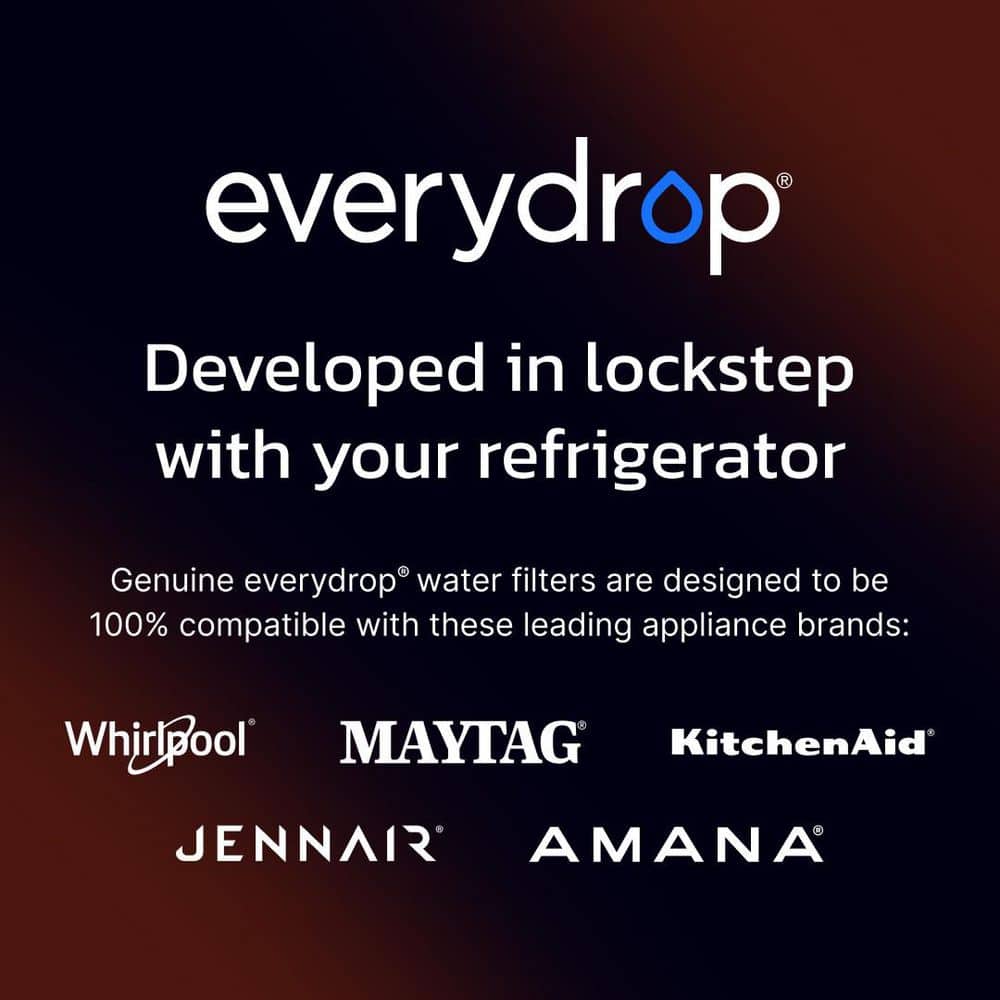 Genuine everydrop filters compatible with Whirlpool, Maytag, KitchenAid, JennAir and Amana refrigerators
