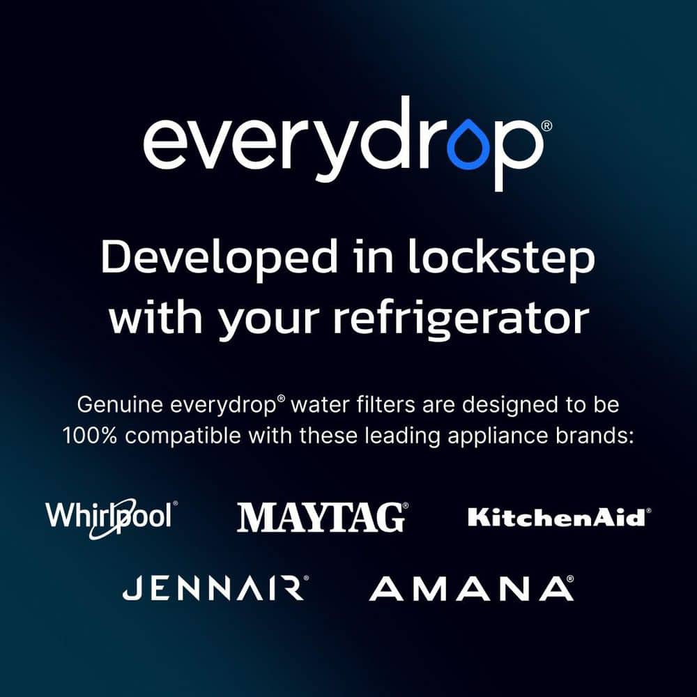 Genuine everydrop filters compatible with Whirlpool, Maytag, KitchenAid, JennAir and Amana refrigerators