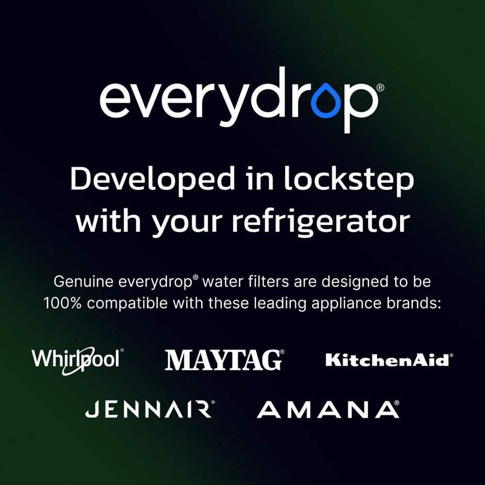 Genuine everydrop filters compatible with Whirlpool, Maytag, KitchenAid, JennAir and Amana refrigerators