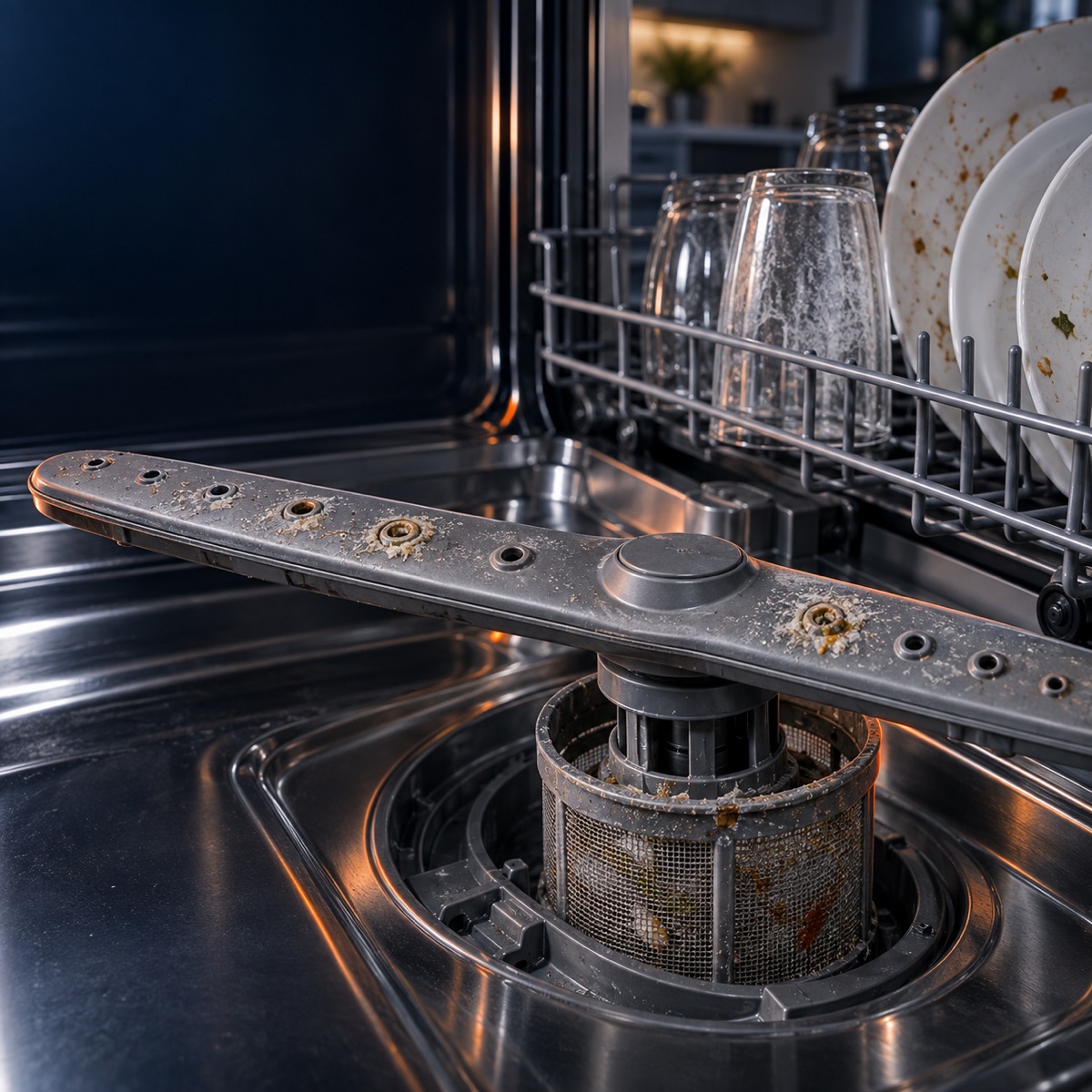 dishwasher not cleaning properly - spray arm and filter